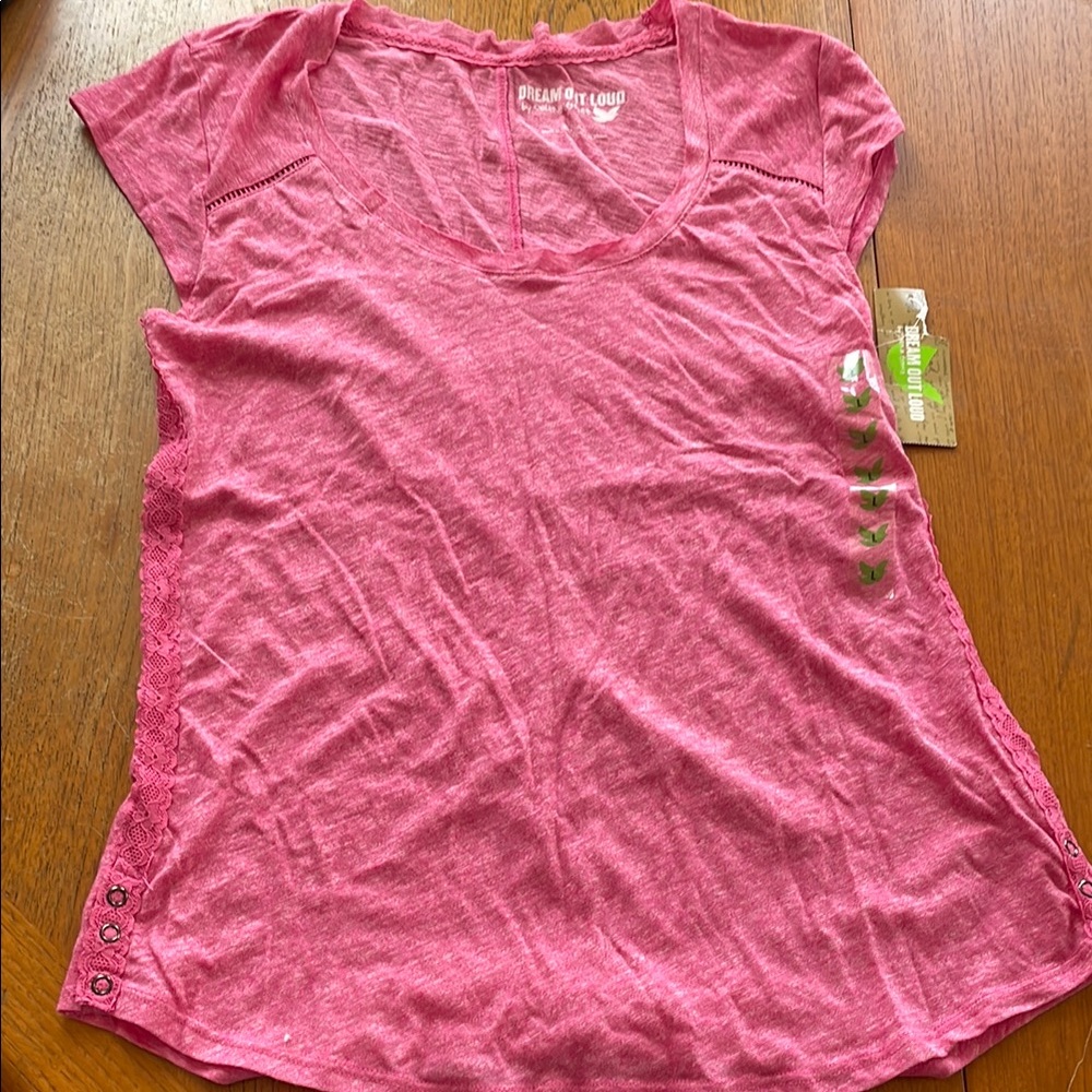 Selena Gomez Pink Relaxed Short Sleeve Tee